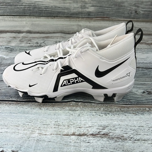 Men’s Nike Alpha Menace White/Black Alpha Cleats Size 11.5 - Picture 4 of 14